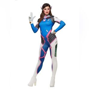 OVERWATCH D.VA Deluxe Adult Halloween Costume Party Disguise Festival Fantasy